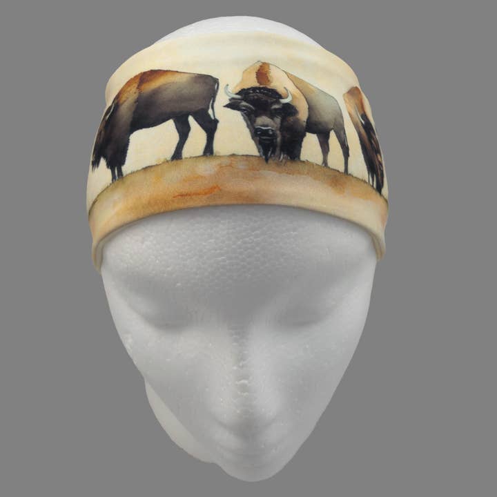 Gem City Attire - Wholesale Sports Headband - Unisex - HW169 - Buffalo Herd Headwrap0