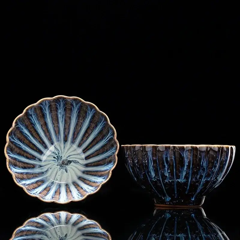 Otterware – wholesale Coffee/tea cup – Handmade Artisanal Tenmoku Glaze Tasting Cup (Single)19