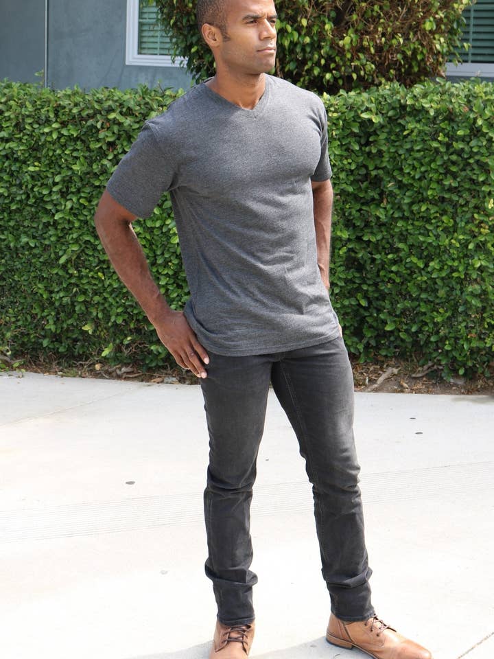 Spun Bamboo - Wholesale T-Shirt - Men's - Men's Bamboo Viscose V-Neck T-Shirt