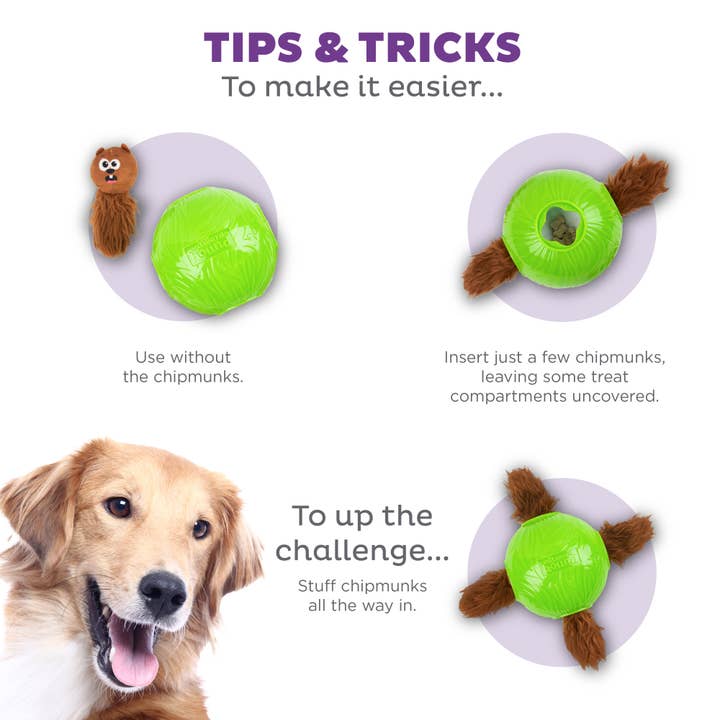 Pet Palette Distribution - Wholesale Pet Plush Toy - Dog - Nina Ottosson Snuffle N' Treat Ball TNT Dog Puzzle Toy Green