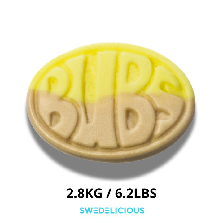 Bubs Banana Ovals - Swedish Candy for wholesale by Swedelicious - Swedish Candy