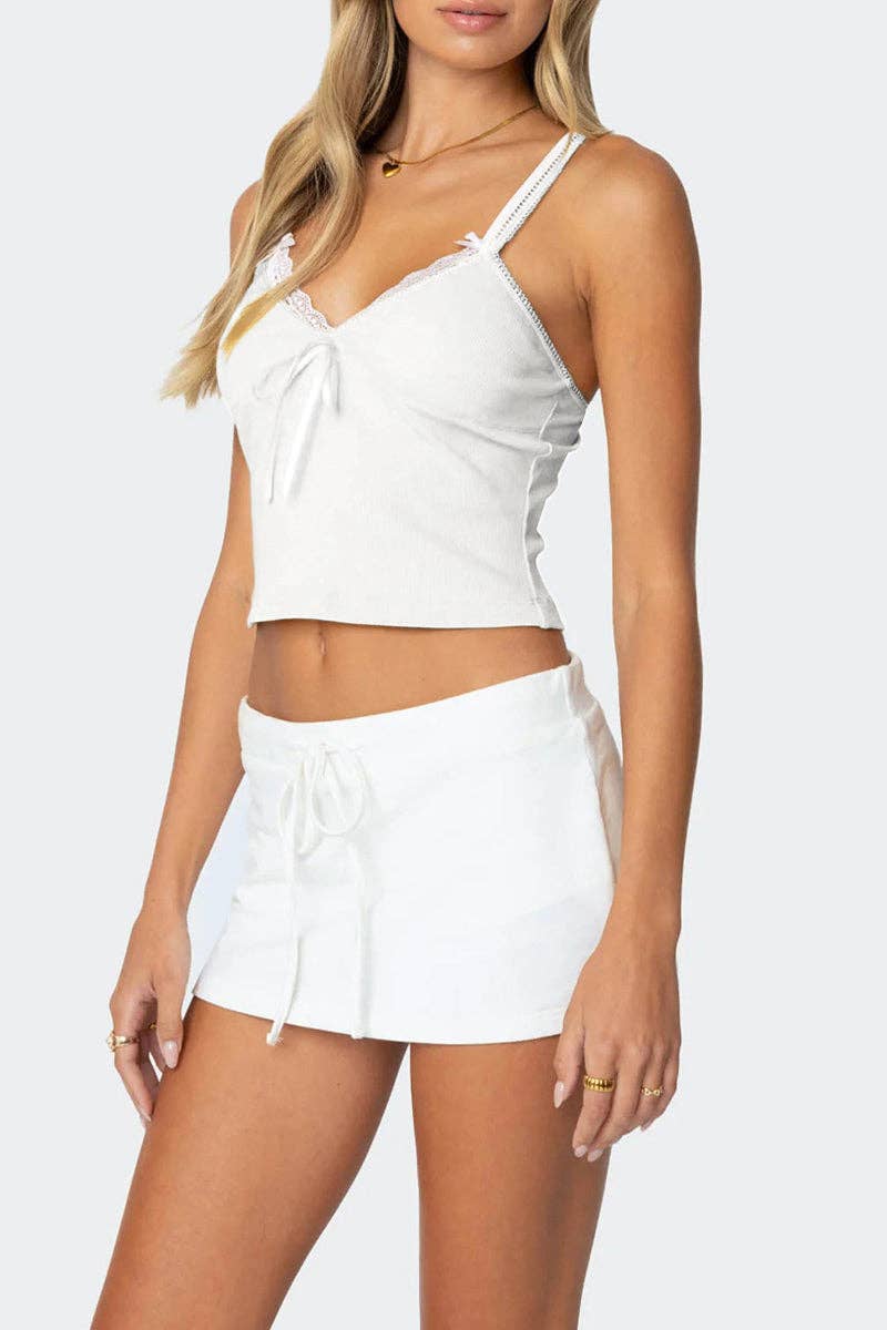 Mccolin - Wholesale Camisole - Women's - Lace-Trim Bow Accent Camisole6