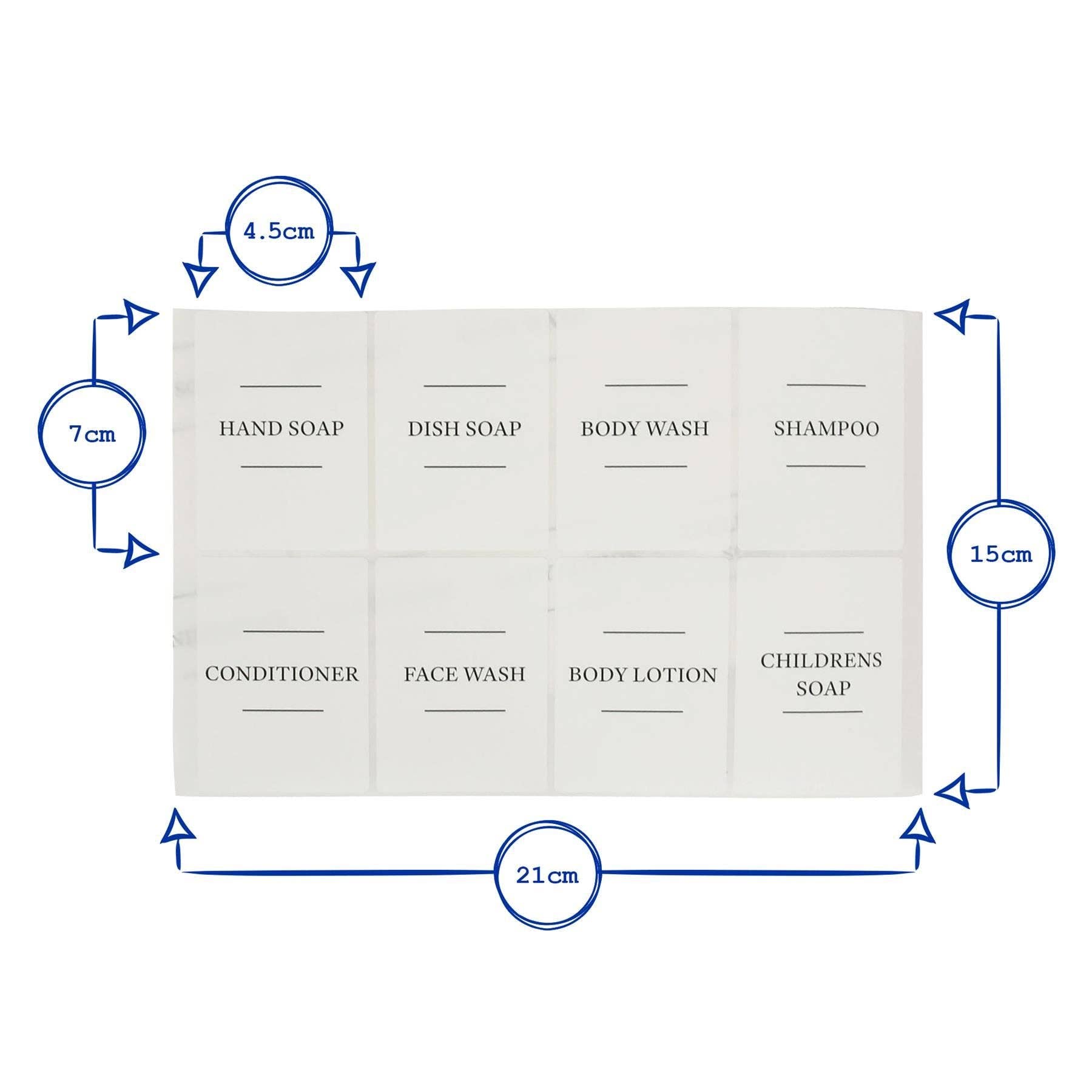 Rinkit Ltd – Dispensador de sabonete por atacado – Conjunto de 8 Etiquetas para Dispensadores de Sabão4