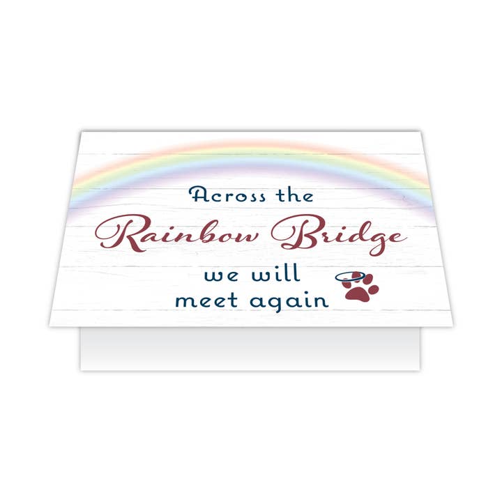 Dog Sympathy Card - Across the Rainbow Bridge for wholesale by Dog Speak