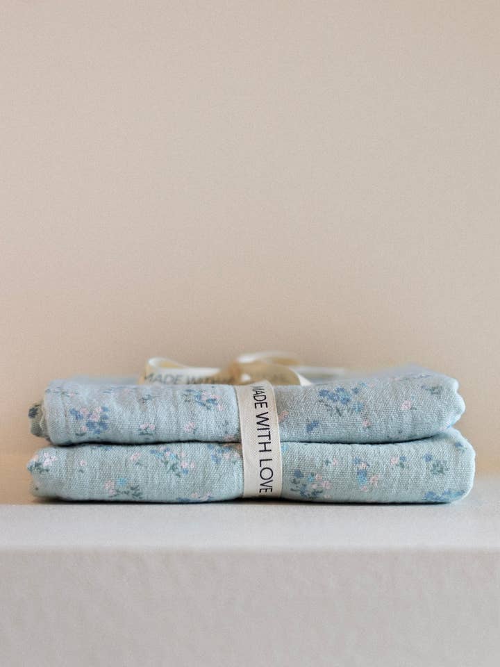 Langes Fleurs Vertes - Lot de 2 for wholesale by Noa de Cajou