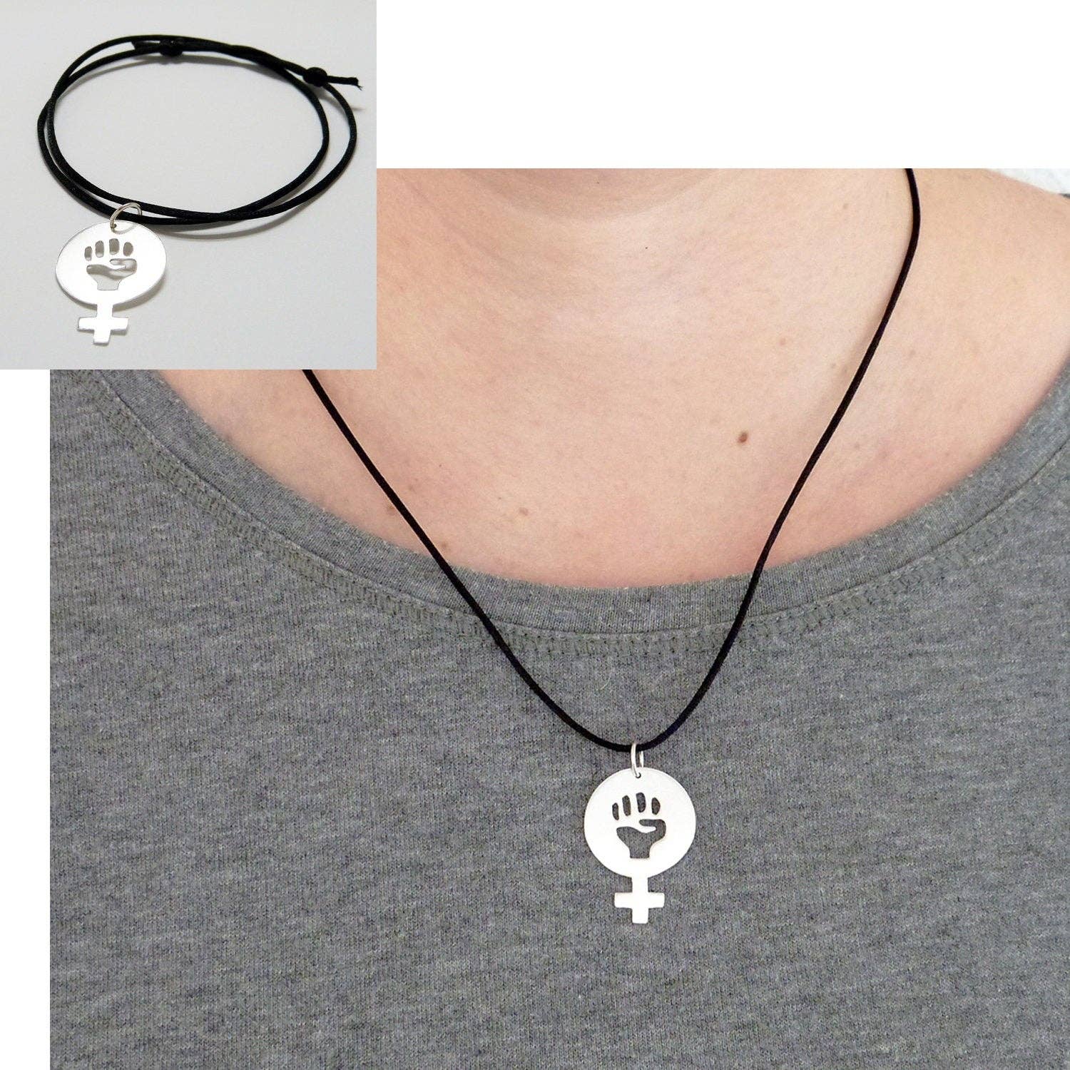 Plataica - Wholesale Pendant/Charm Necklace - Women Power 02 Pendant in 925 Silver0