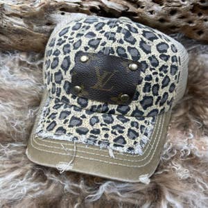 Keep It Gypsy, Accessories, Sale Price Firm Upcycled Grey Louis Vuitton  Trucker Distressed Hat
