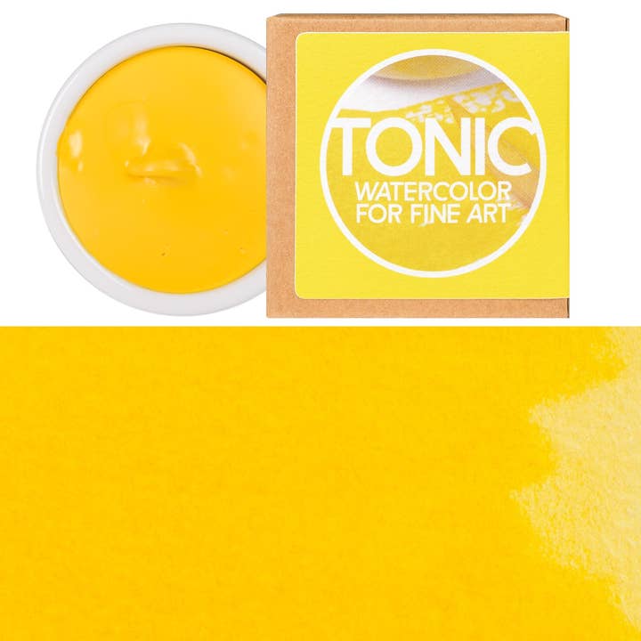 Tonic Watercolor, Porcelain Pan, #047 Permanent Yellow for wholesale by Federal Color