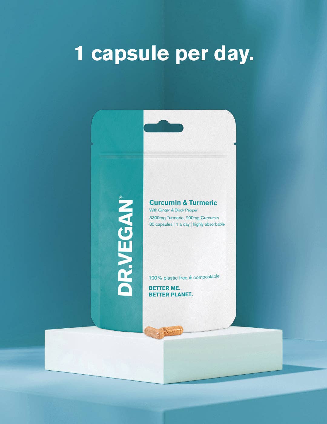 DR.VEGAN – wholesale Oral supplement/vitamin – Curcumin & Turmeric | 200mg & 3300mg | 30 Capsules3