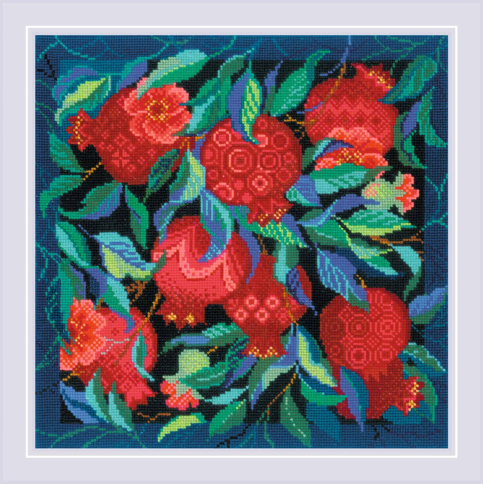 RIOLIS - Wholesale Embroidery/Cross Stitch Supplies - Cross Stitch Kit Riolis 2269 Panel/Cushion Pomegranates0