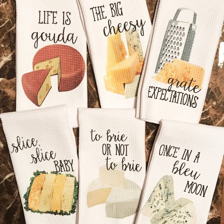 Cheese Lover Funny Kitchen Towels and other Purchase Wholesale say cheese. Free Returns & Net 60 Terms on Faire trending on Faire.