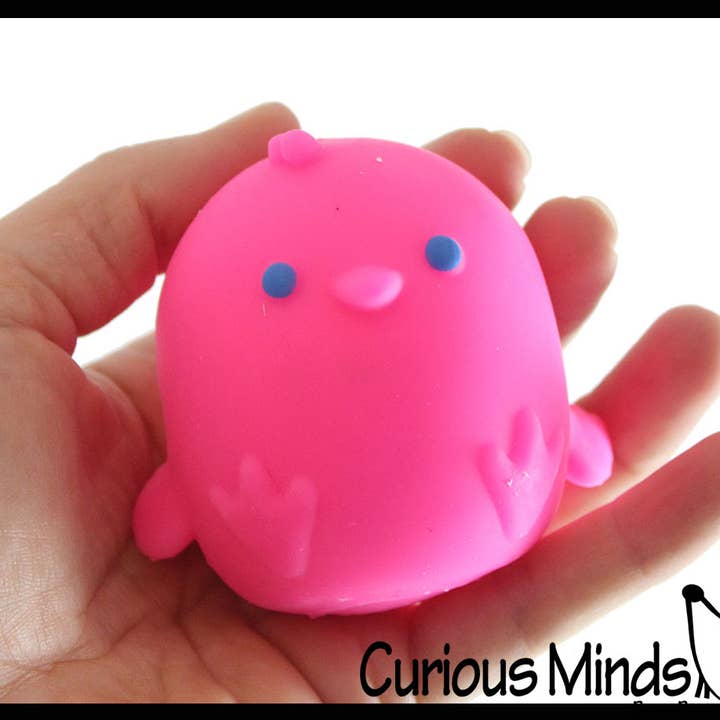 Curious Minds Toys – Engroshandel Klemmelegetøj - Børn og baby – 1 Chick Nee Doh Soft Squeeze Stressbold
