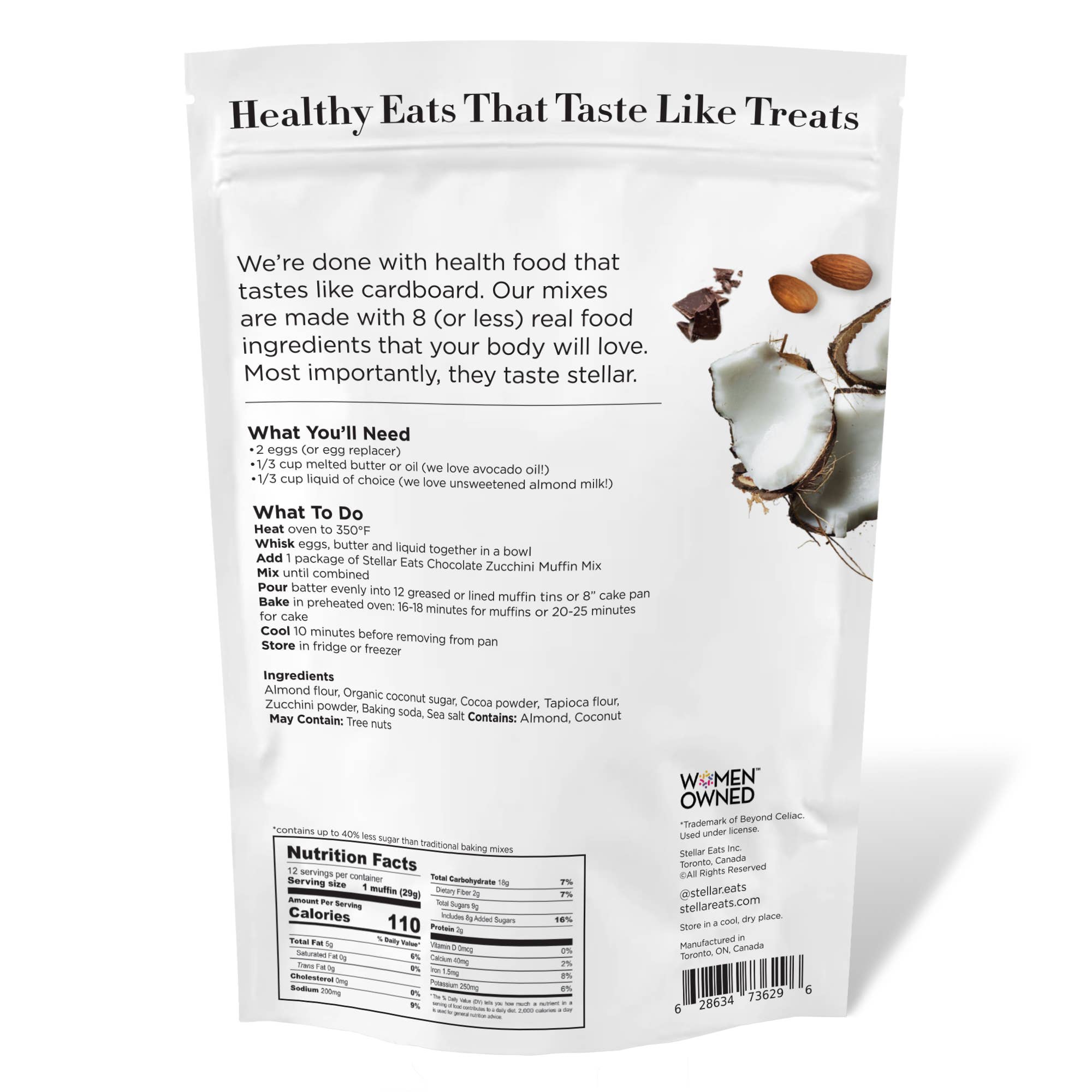 Stellar Eats - Vente Mélanges pour gâteau - Mélange pour gâteau au chocolat et courgettes3