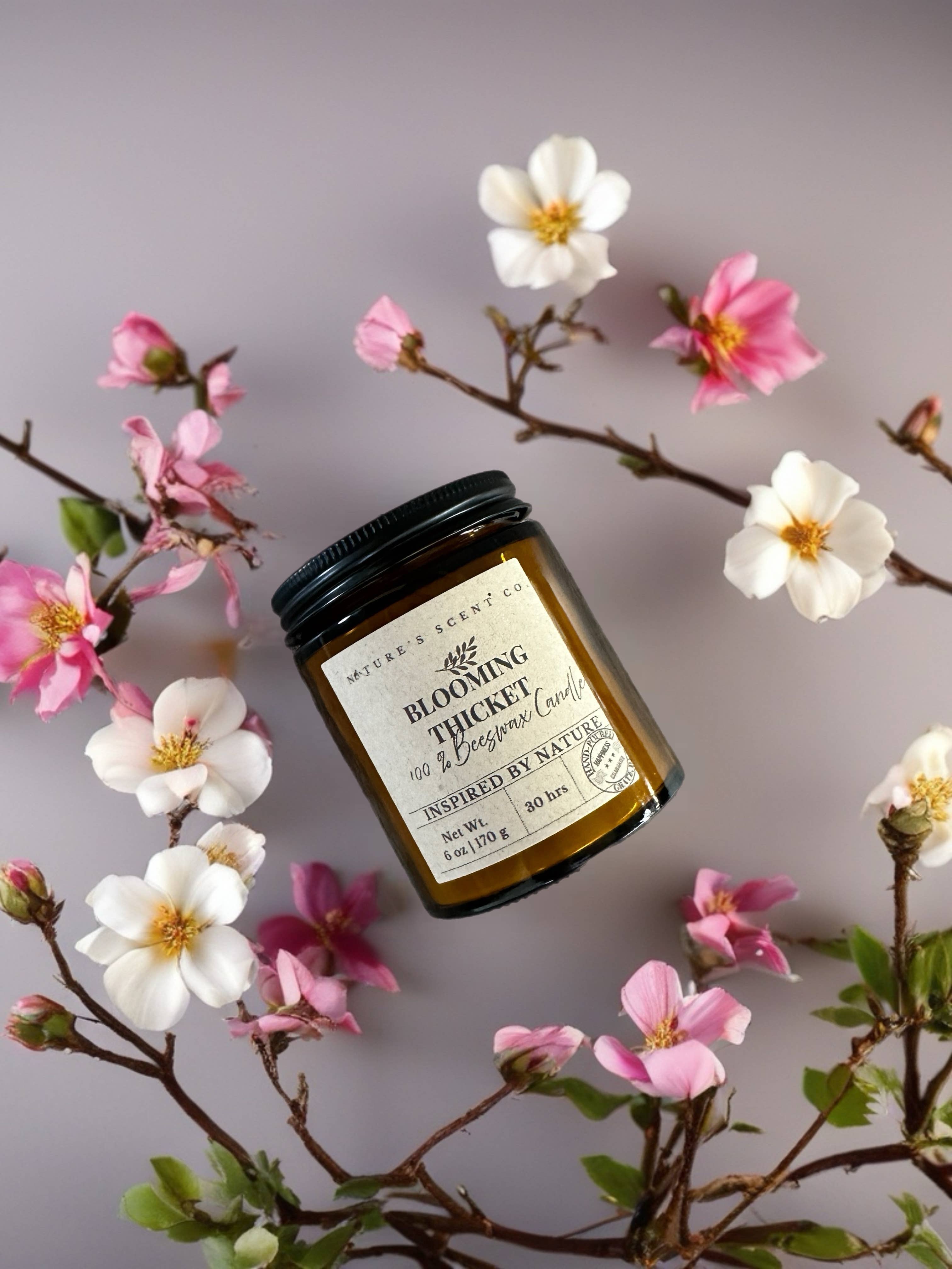 Nature’s Scent Co - Vente Bougie en bocal - Bougie en cire d'abeille Blooming Thicket3
