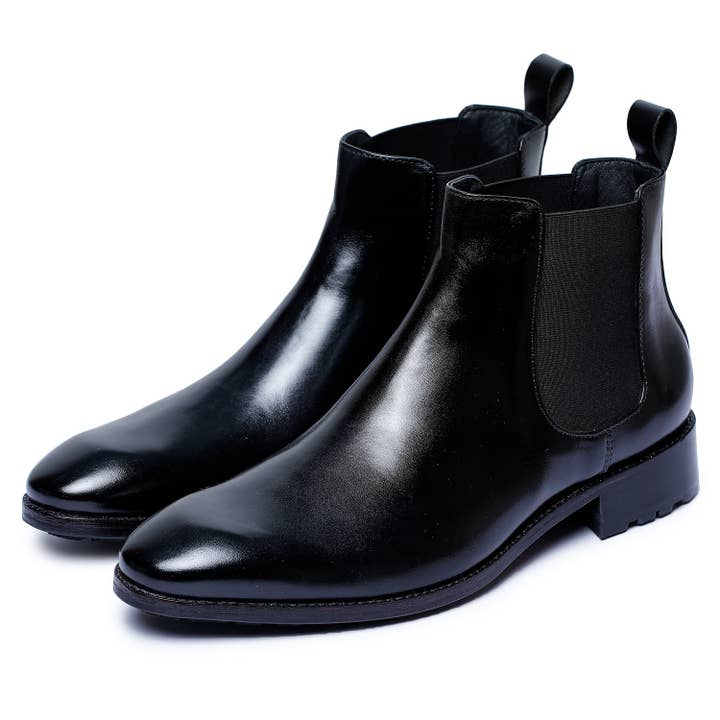 Bottes Chelsea pour homme - Noir pour la vente par The Royale Leather