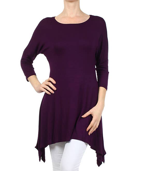 42POPS – Engroshandel Kjole - Dame – .._ SI-617 PLUS SIZE størrelse Sidetail Tunika Kjole2