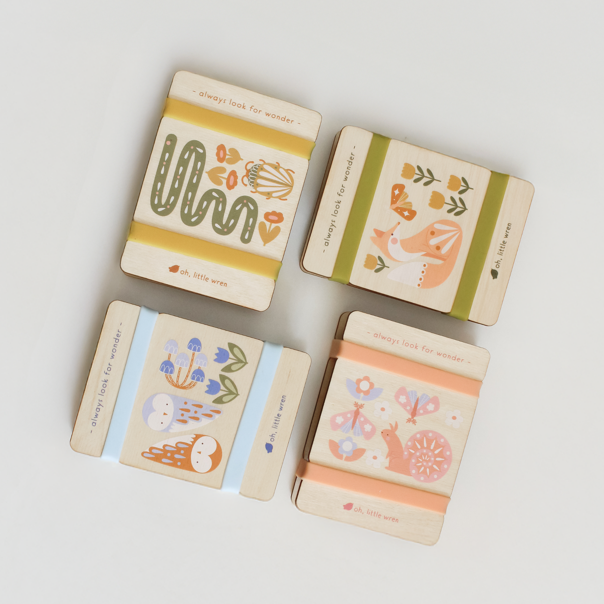 oh, little wren - Wholesale DIY Craft Kit - Kids - Little Nature Press - Mini Wooden Flower Press - Owl Design4