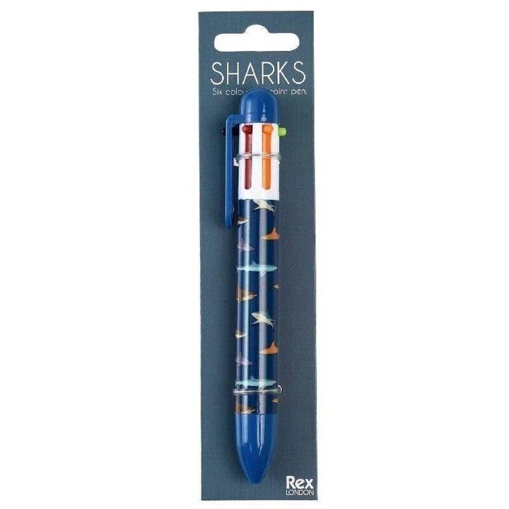 Six Colour Pen - Sharks for wholesale by Rex B2B - UK