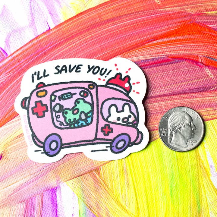 Robot Dance Battle - Wholesale Sticker - Bunny and Froggy Ambulance Sticker