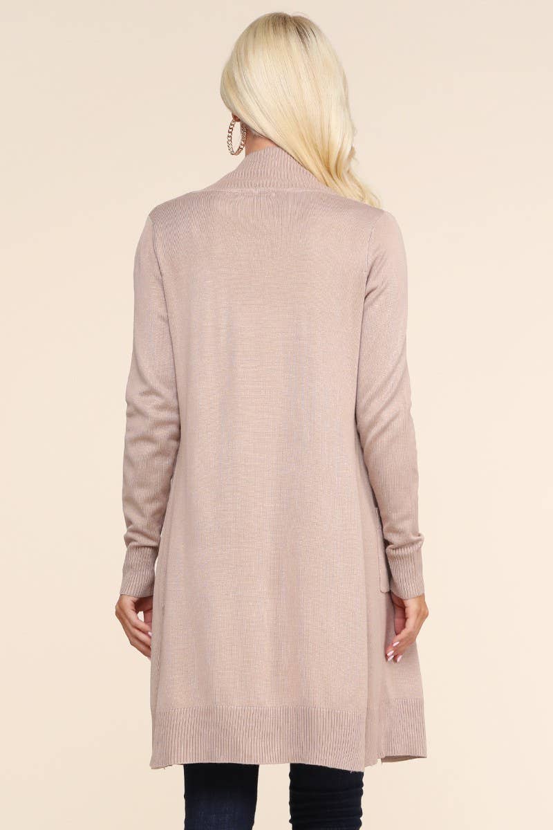 NINEXIS - Vente Cardigan – femme - AWOCAL311_CARDIGAN OUVERT À MANCHES LONGUES AVEC POCHES LATÉRALES56