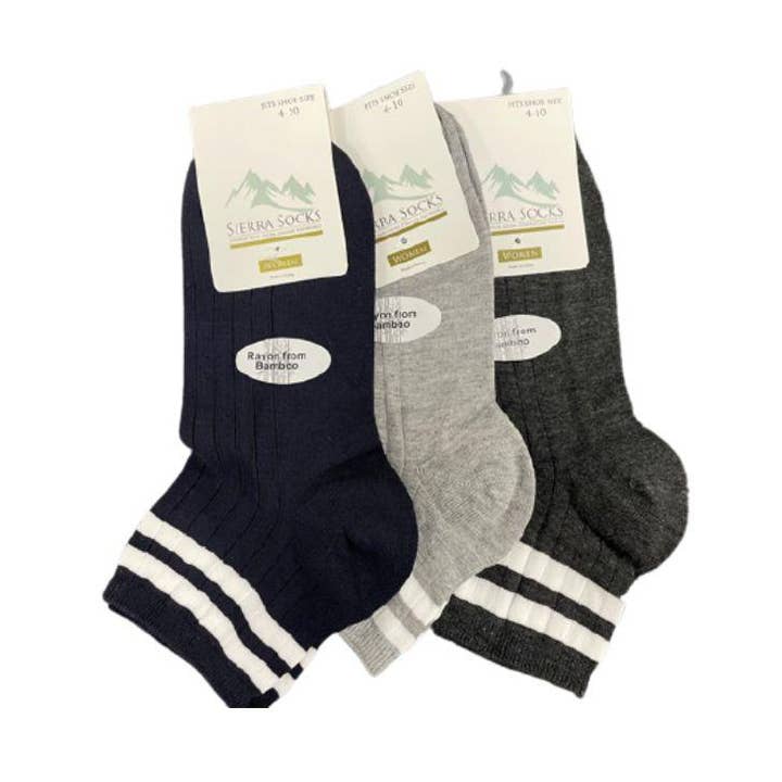Paquete de 3 calcetines Rayon from Bamboo Quarter Hi para venta al por mayor de Sierra Socks