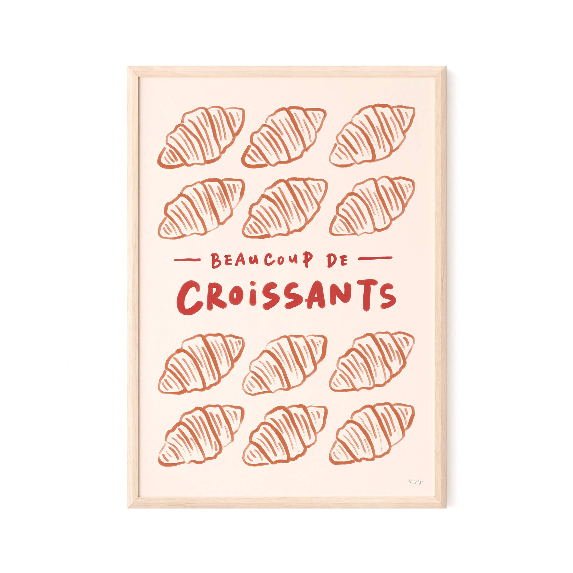 Rio Soléy - Wholesale Art Print - “Beaucoup de Croissants” French Café Print - Croissant Wall Art3