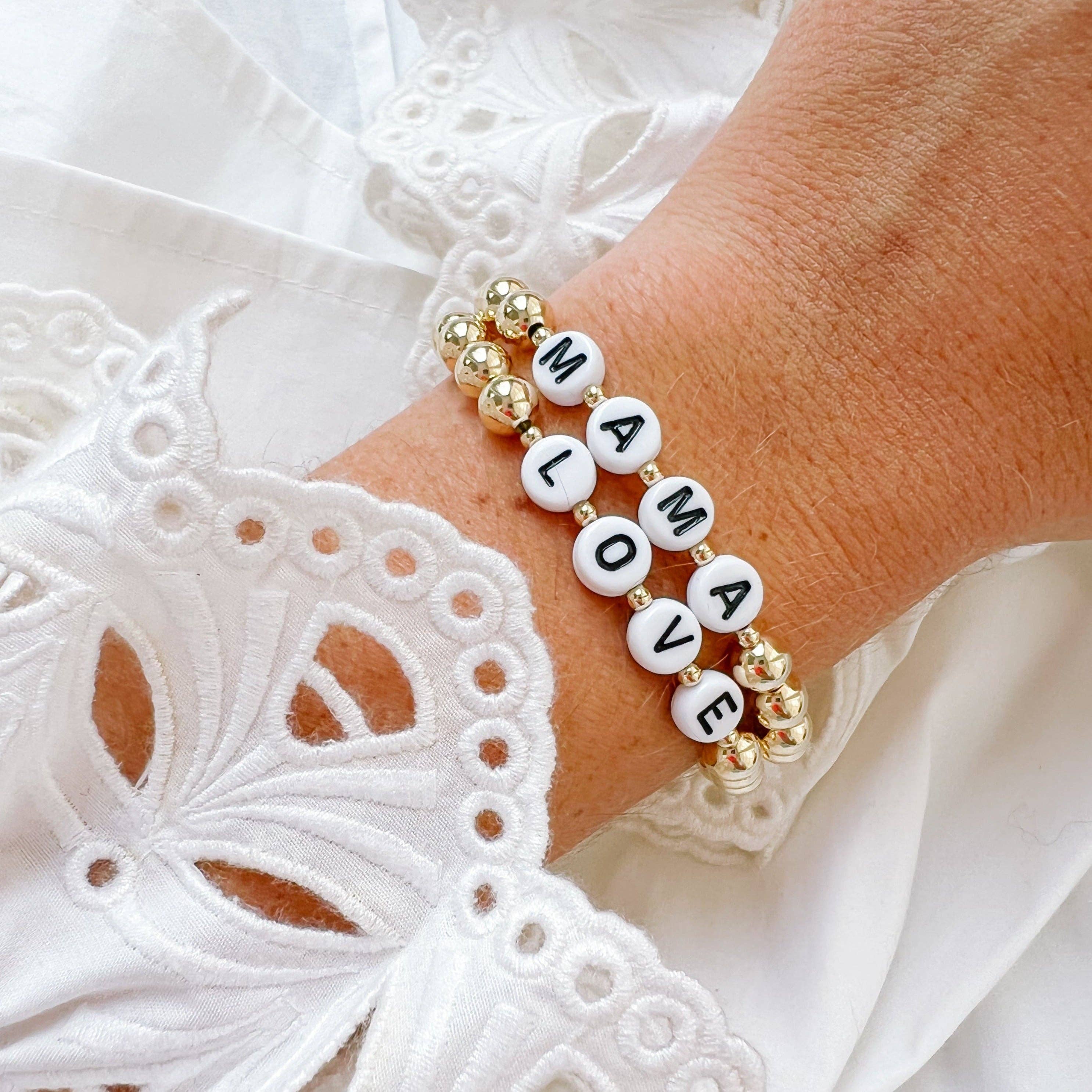 Names For Good - Wholesale Beaded Bracelet - The Gold with Gold Spacers Bracelet1