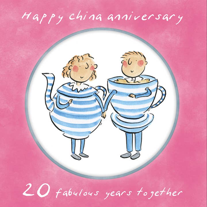 Carte 20e anniversaire (Chine) pour la vente par Inky Blue Ltd t/a Holy Mackerel