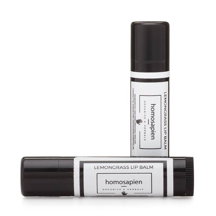 Lemongrass Lip Balm for wholesale by Homosapien Organics and Herbals