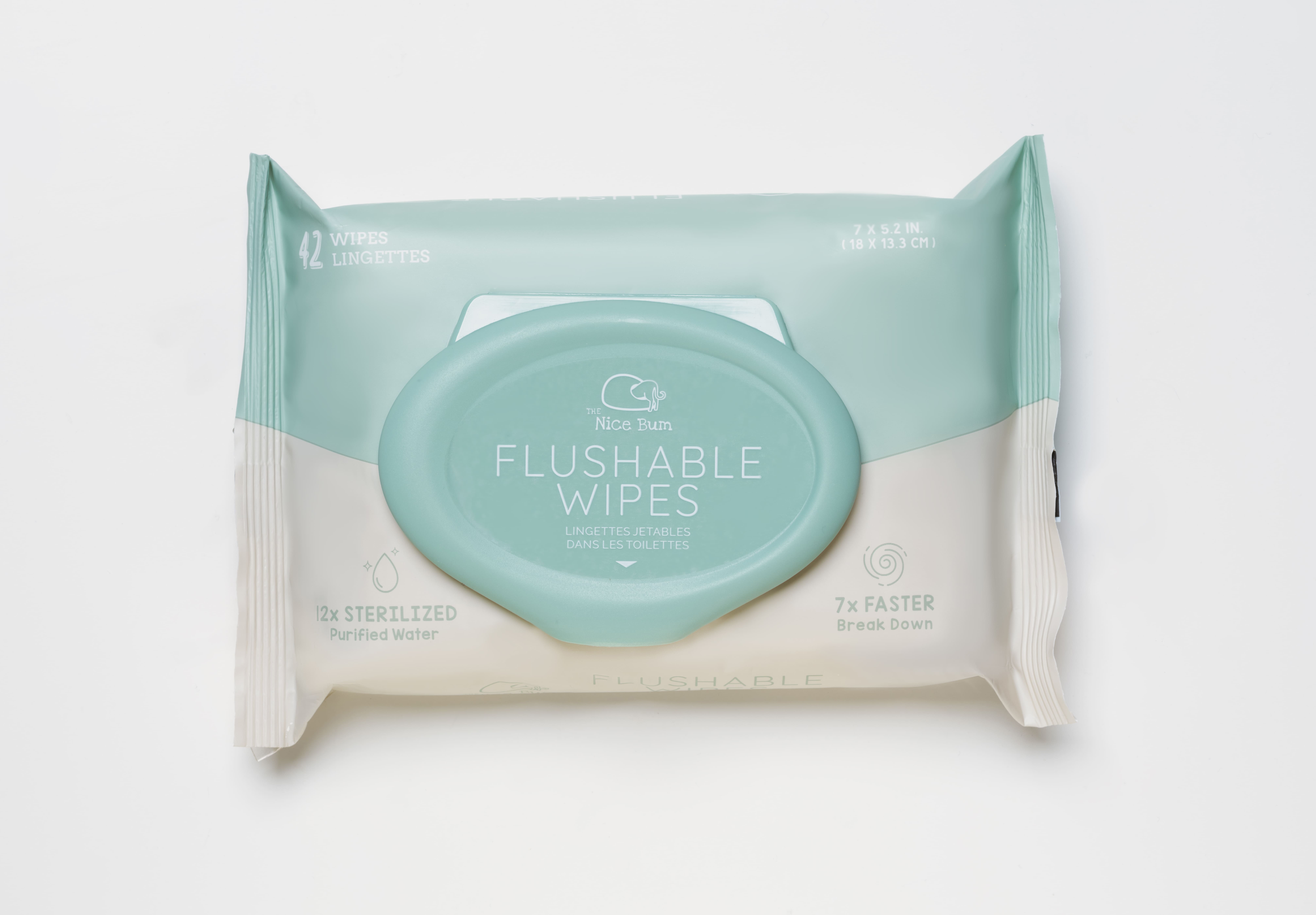 The Nice Bum - Wholesale Face & Body Wipes - Extremely clean Flushable Wipes 7X faster break down3