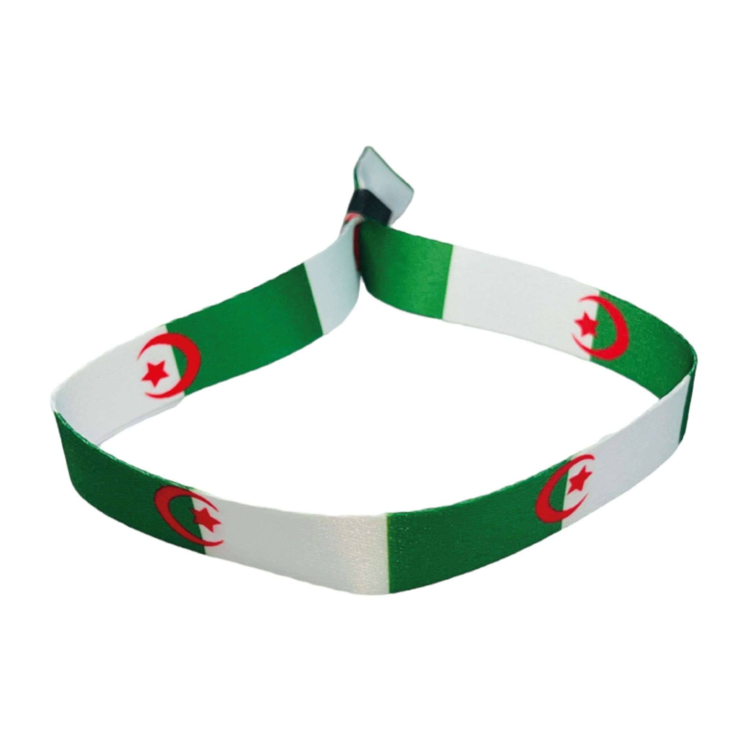 Astur Pins - Wholesale Woven/Braided Bracelet - Bracelet – Flag of Algeria - P6620