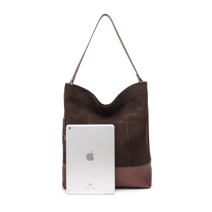 R.Riveter - Wholesale Crossbody Bag - Women's - Doyle | Coffee Suede + Brown8