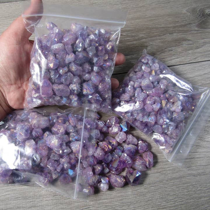 Keystone Crystals - Wholesale Spiritual Stone/Crystal - Transformation Aura Amethyst Sold by the 1 Pound Bag