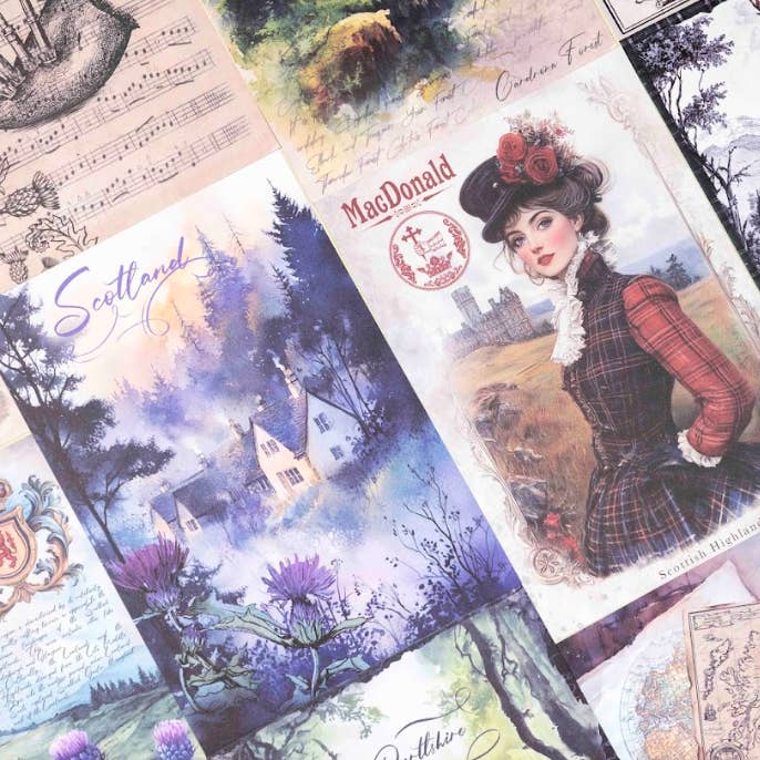 Ensemble de Papier Écosse pour la vente par CoraCreaCrafts