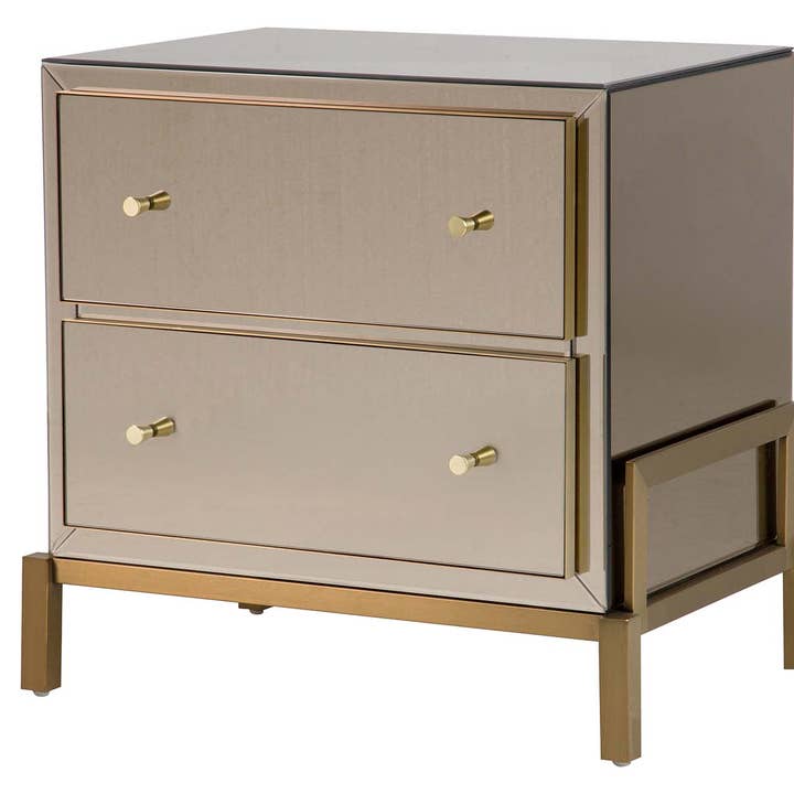 Spiegeltafeltje van roestvrij staal Prestine 65x45x62 cm voor wholesale door Ethan Chloe - GARPE GROUP - GARCIA PÉREZ Y CÍA S.L.