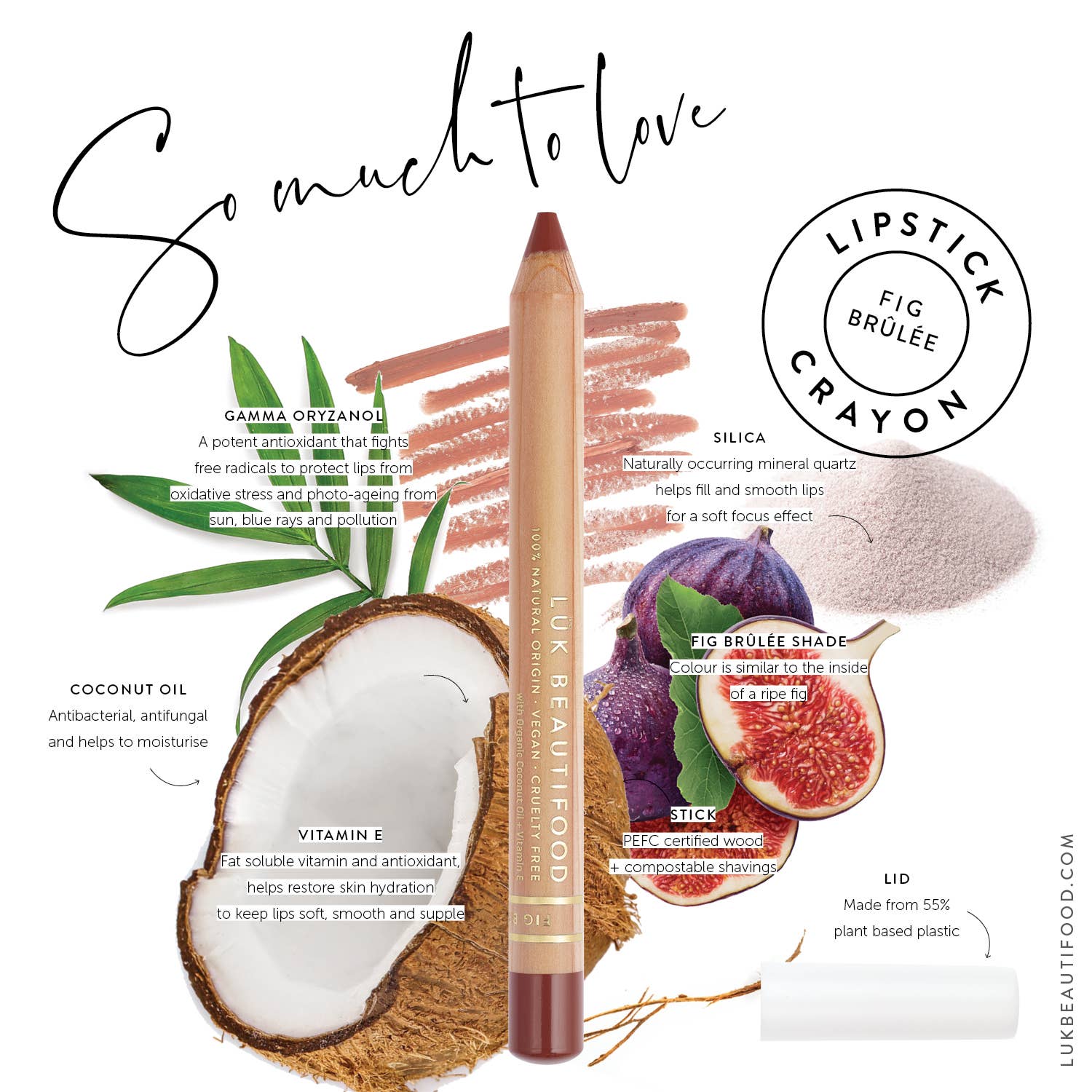 LÜK BEAUTIFOOD [🇦🇺 AUS + USA🇺🇸] - Wholesale Lipstick - Eco-luxe Lipstick Crayon in Fig Brûlée6