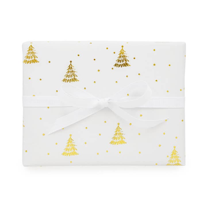 Sugar Paper – wholesale Flat wrap – Gift Wrap Single Sheets, Gold Tree