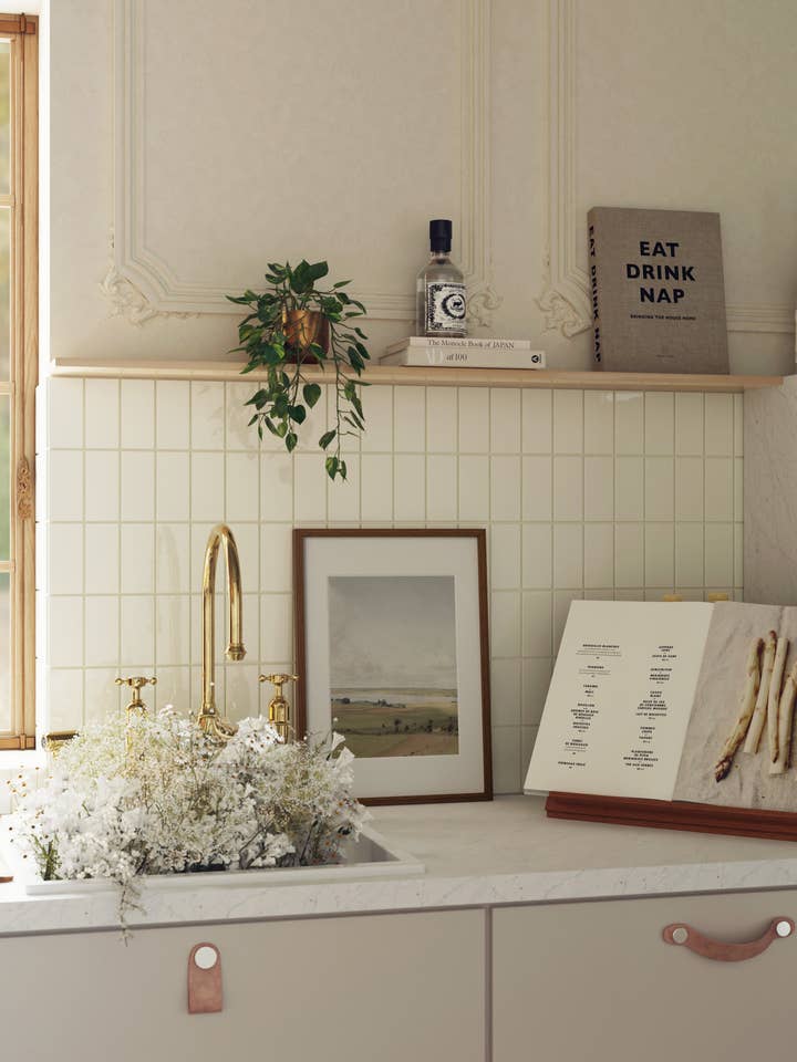 Impression encadrée vintage de collines ondulantes pour la vente par Haus and Hues