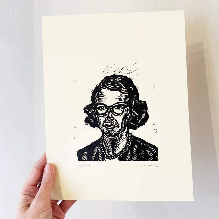 Flannery O'Connor Portraits Print for wholesale by Horse & Hare