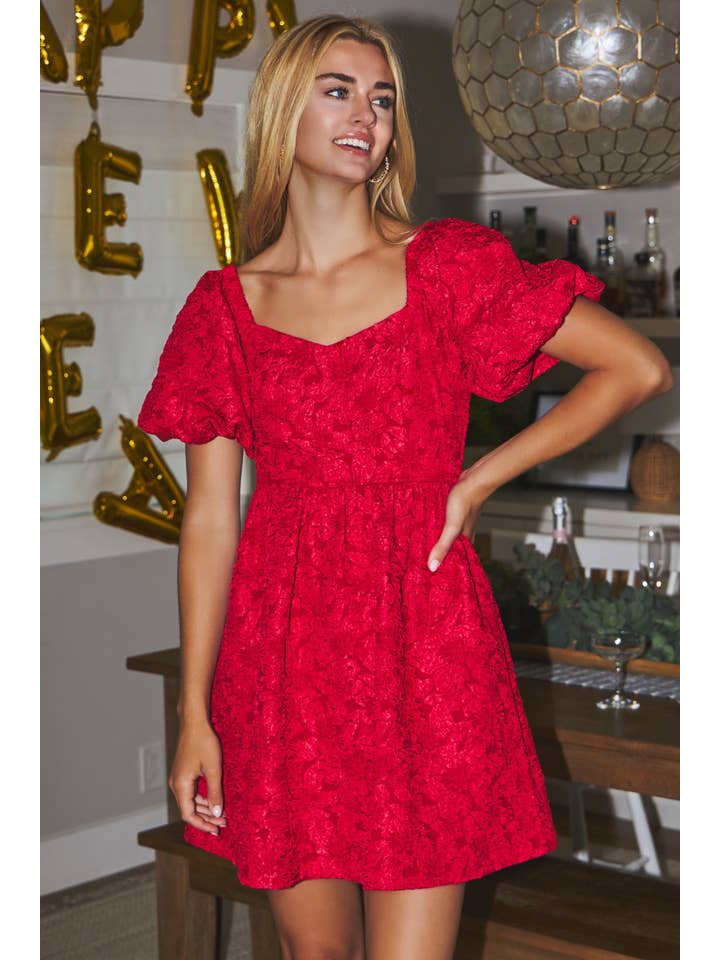 Oddi – Engroshandel Kjole - Dame – Plus Satin Jacquard babydukkekjole