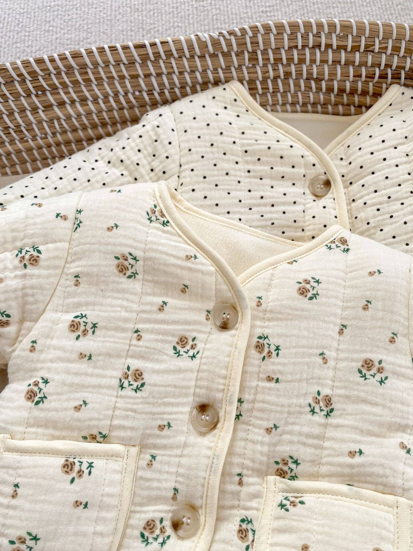 MyKids-USA® – Großhandel Bekleidungsset – Baby – Mädchen V-Kragen Jacquard und Polka Dots Zwei Arten Verdickte Langarm Winter Strickjacke Mantel6