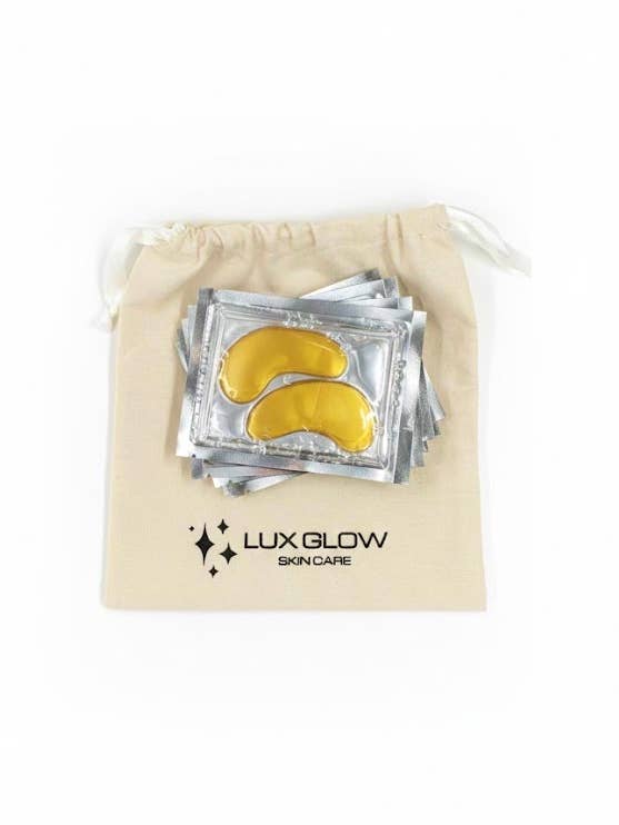 Lux Glow Eye Masks Gift Bag (10 Pairs Per Bag) for wholesale by Lux Glow Skin Care