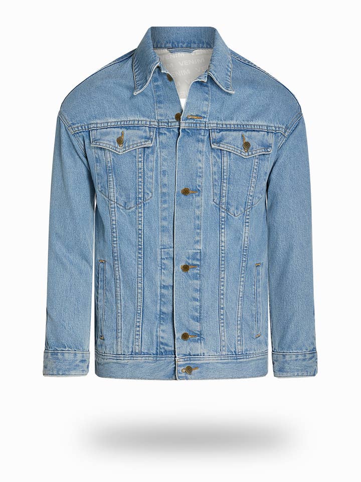 Longer Light Wash Denim Jacket for wholesale by VENIM