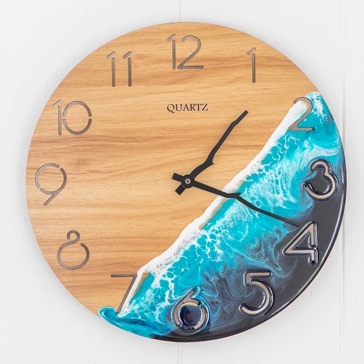 Beach Themed Handmade Wall Clock for wholesale by Daphnew Design