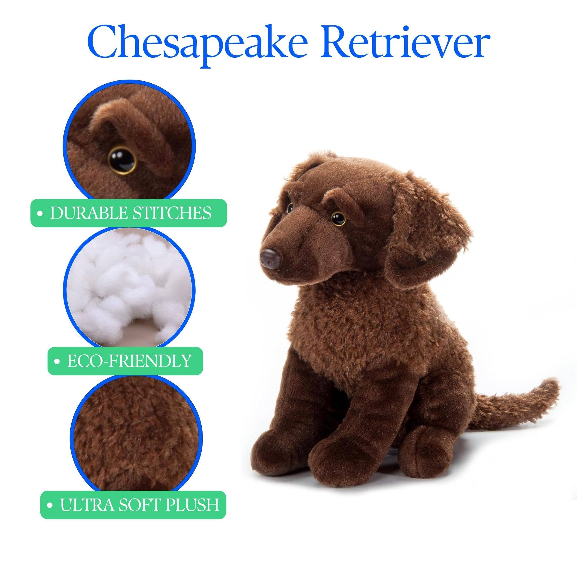 The Petting Zoo – Peluche - Crianças e bebés por atacado – Cão de Peluche Chesapeake Retriever Cachorro 12" (27cm)1