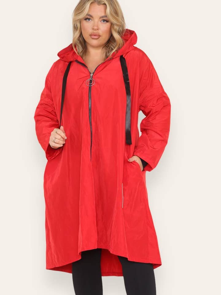 Miss Bold - Wholesale Raincoat - Women's - Oversized Hooded Rain Mac48