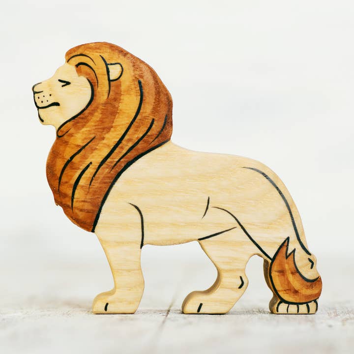 Wooden Caterpillar Toys - Wholesale Wood Toy - Kids - Wooden toy Lion figurine Safari animal toys African animals0