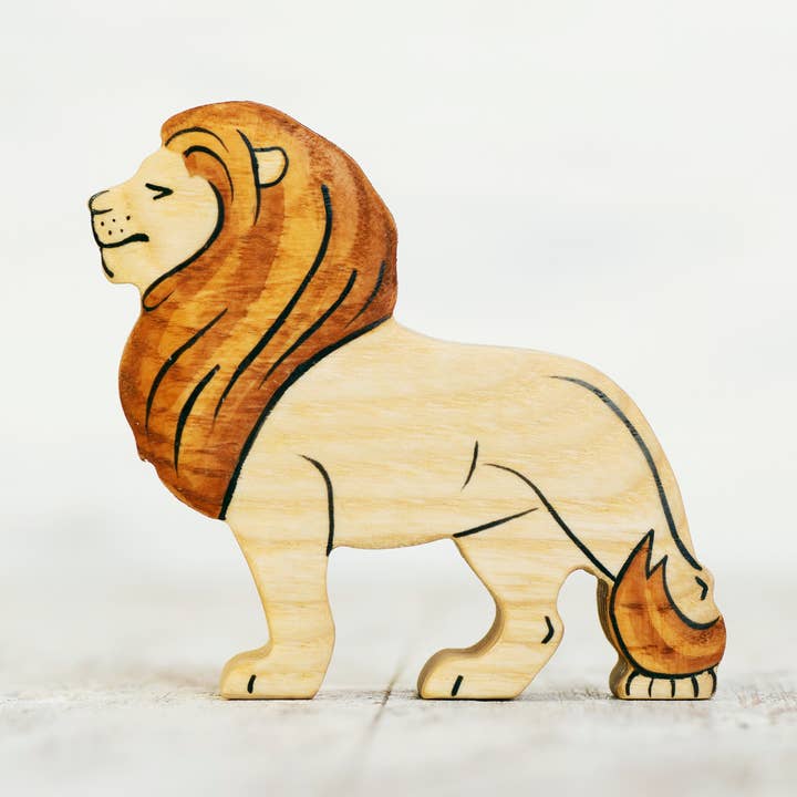 Wooden Caterpillar Toys - Wholesale Wood Toy - Kids - Wooden toy Lion figurine Safari animal toys African animals0
