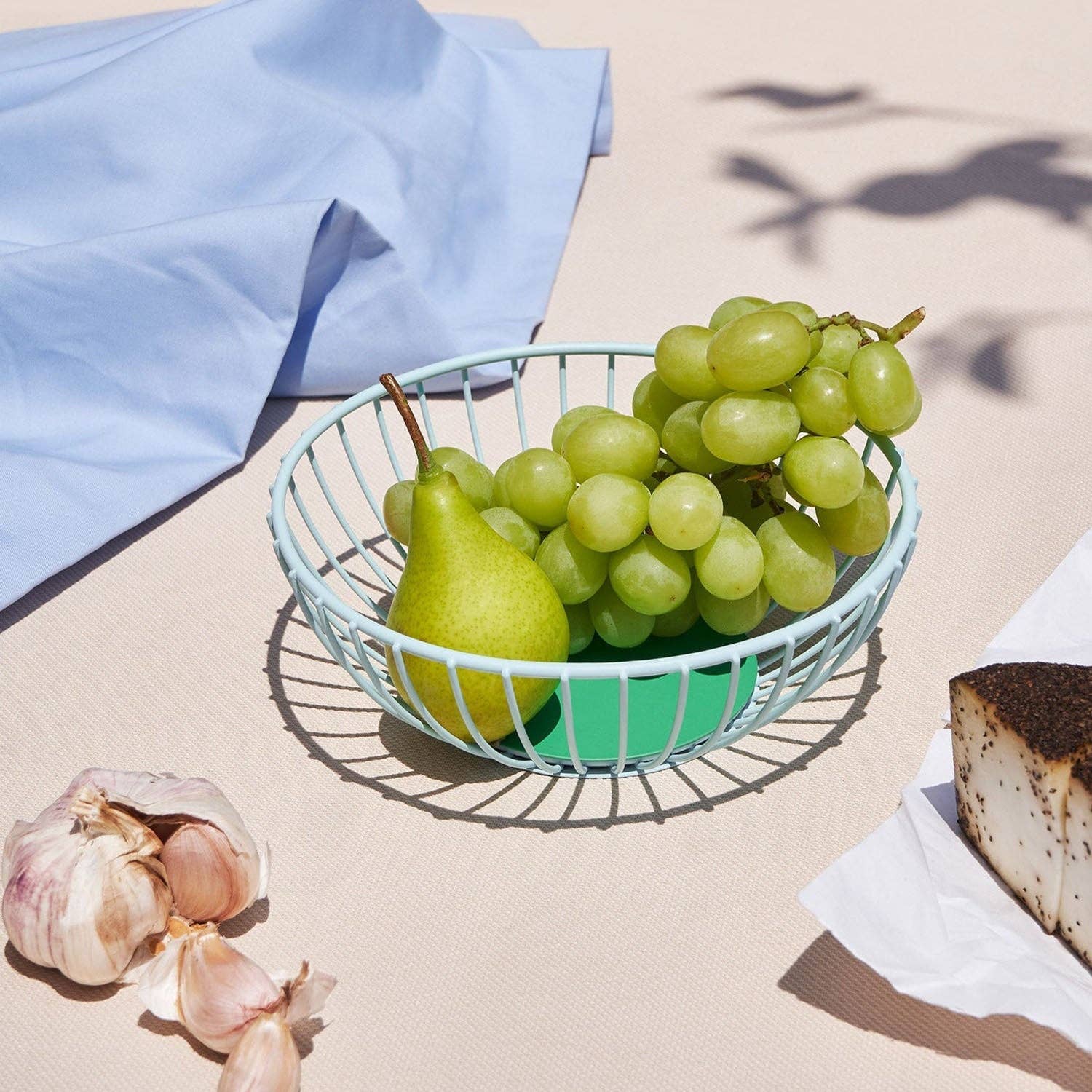 54 Celsius - Wholesale Basket - Iris Wire Basket - Small (7.5" diam) - Steel Fruit Basket11