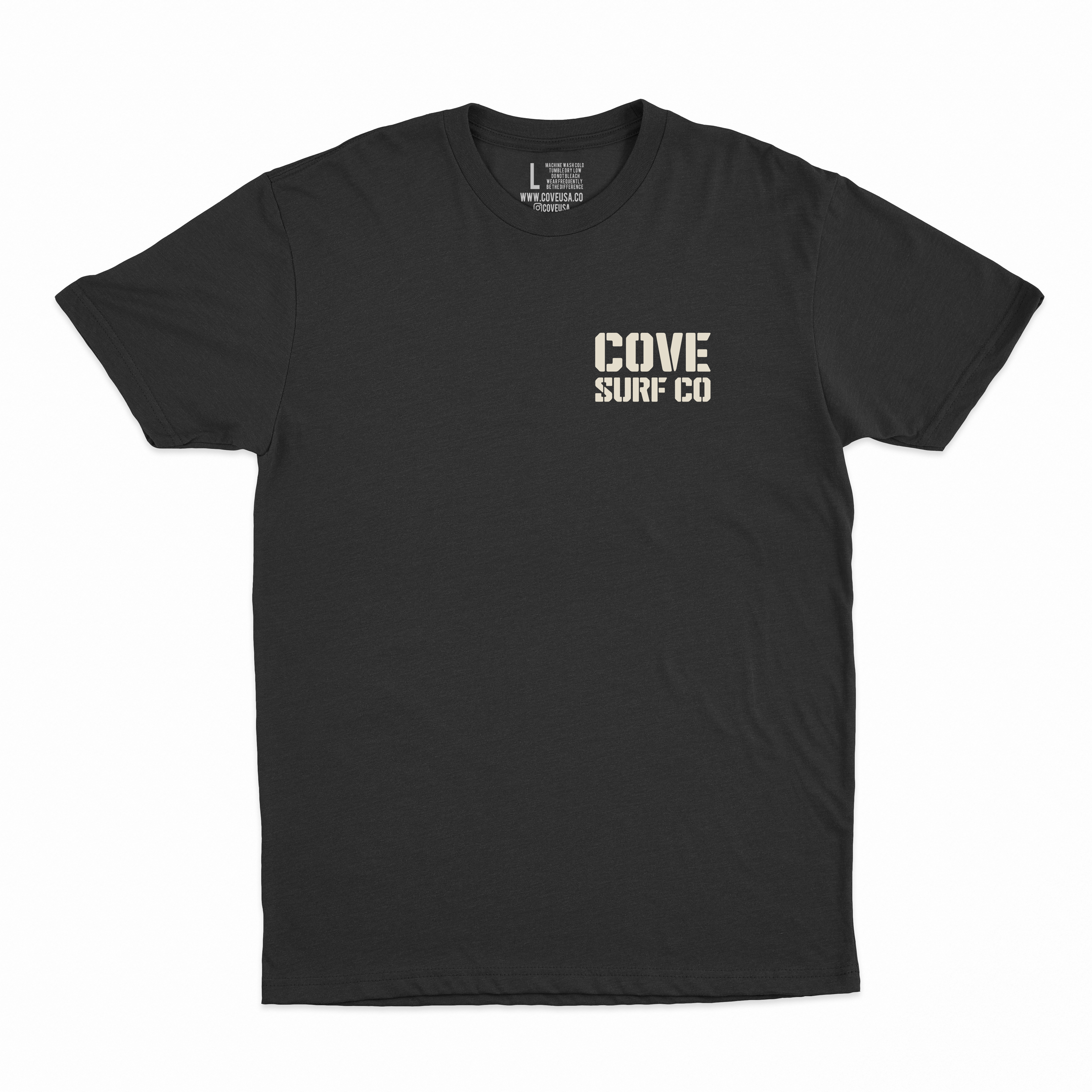Cove - Wholesale T-shirt met print - Uniseks - Reclaim the Sea T-shirt - Zwart2